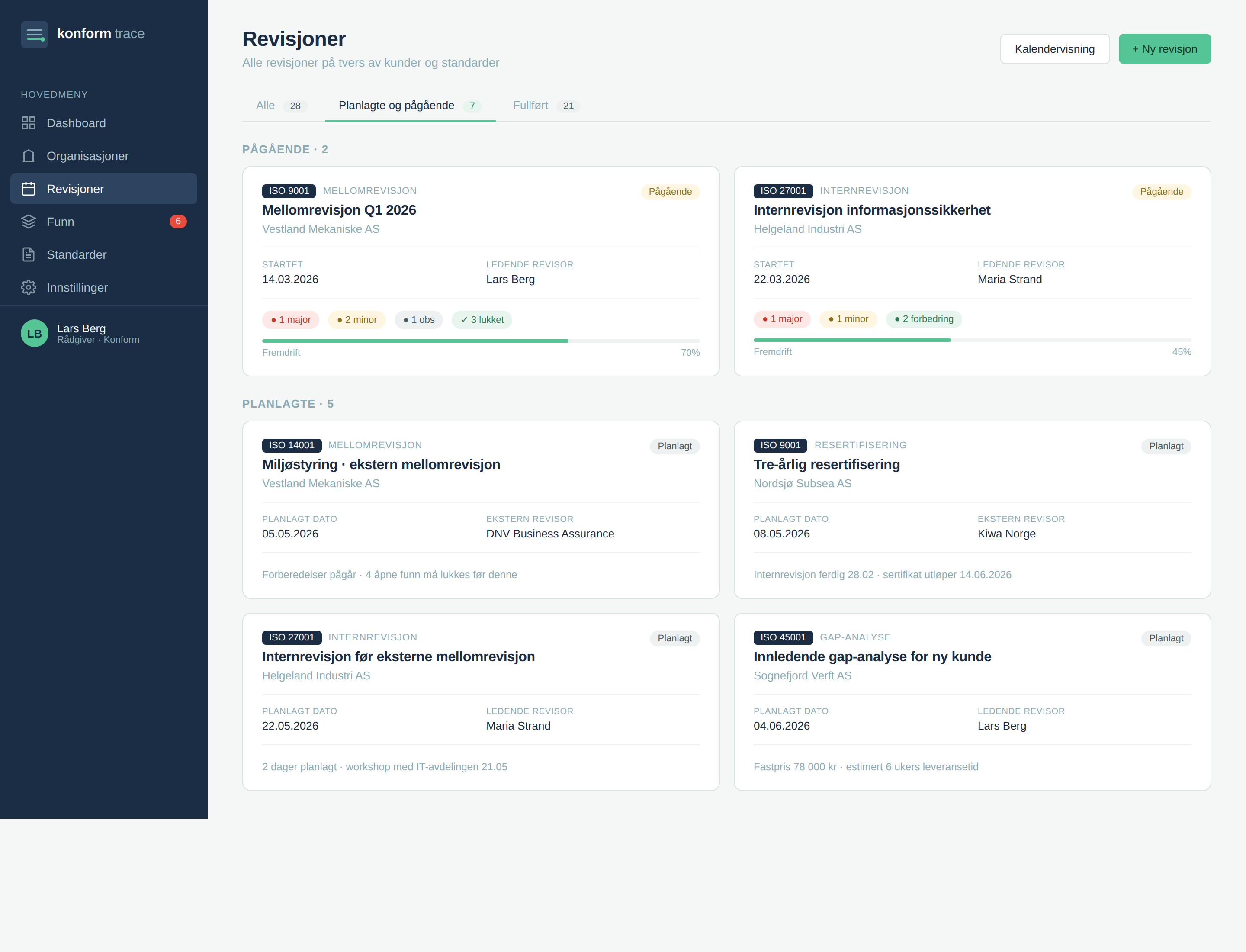 konform-trace-revisjoner